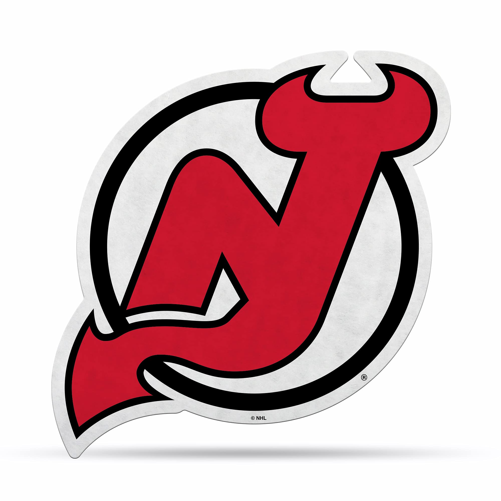 Rico Industries NHL Hockey New Jersey Devils Primary Shape Cut Pennant - Home and Living Room Décor - Soft Felt EZ to Hang