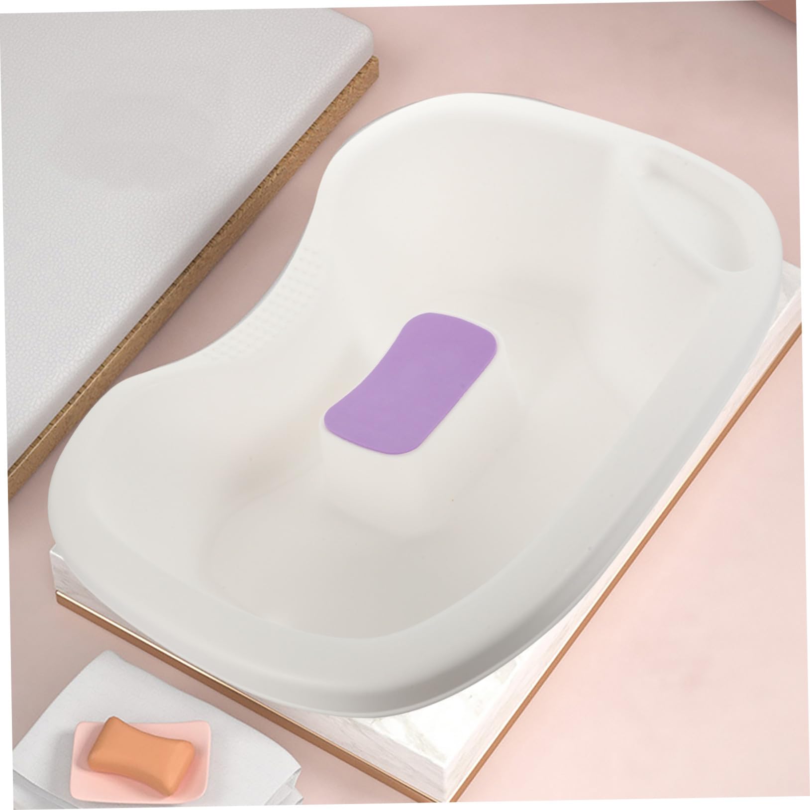 Haarwaschbecken aus Kunststoff Weiß für Liegendes Haarewaschen | Ergonomisches Design, für Kinder und Schwangere Geeignet, Haushalts Bett Shampoobecken