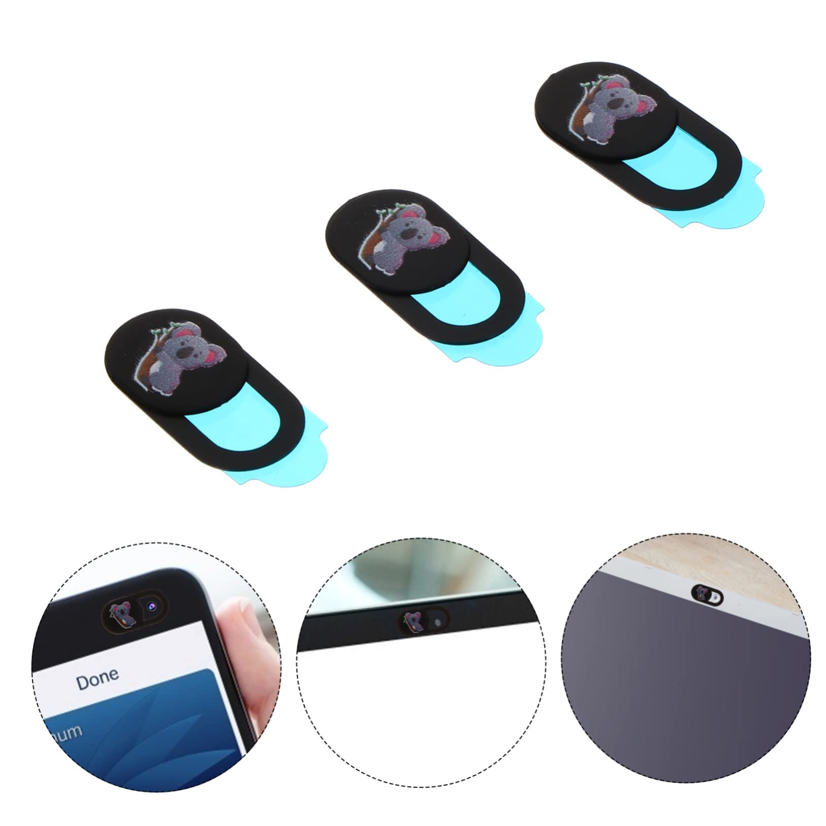 3piezas Cubiertas para Webcam De Privacidad Diseño De Protección Deslizante para Laptop Pc y Tablets Instalación Accesorios para Seguridad Línea