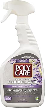 Multi-Surface Floor Cleaner Spray - Lavender Scent, Ready-to-Use, Safe for Hardwood, Laminate, Luxury Vinyl, Tile, Stone & Marble - 32 oz