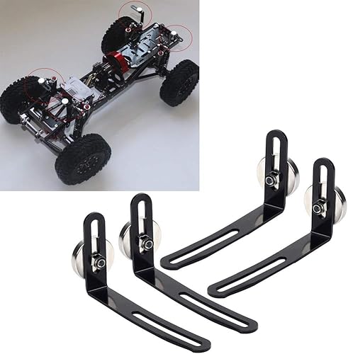 Miniatura 4 de Goolsky 4 unids RC Car Shell Cuerpo Montaje Metal L-Soporte con imán para Traxxas Redcat Axial SCX10 90046 D90 110 RC Crawler Car