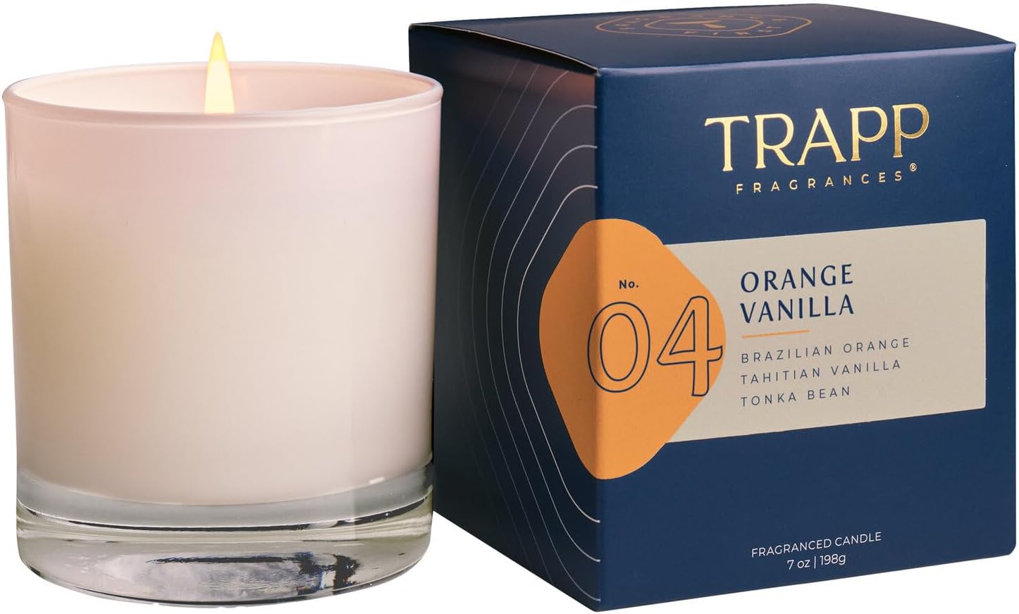 Trapp - No. 4 Orange Vanilla - 7 oz. Signature Candle - Aromatic Home Fragrance with Fruity Scent of Brazilian Orange, Tahitian Vanilla, & Tonka Bean Notes - Petrolatum Wax