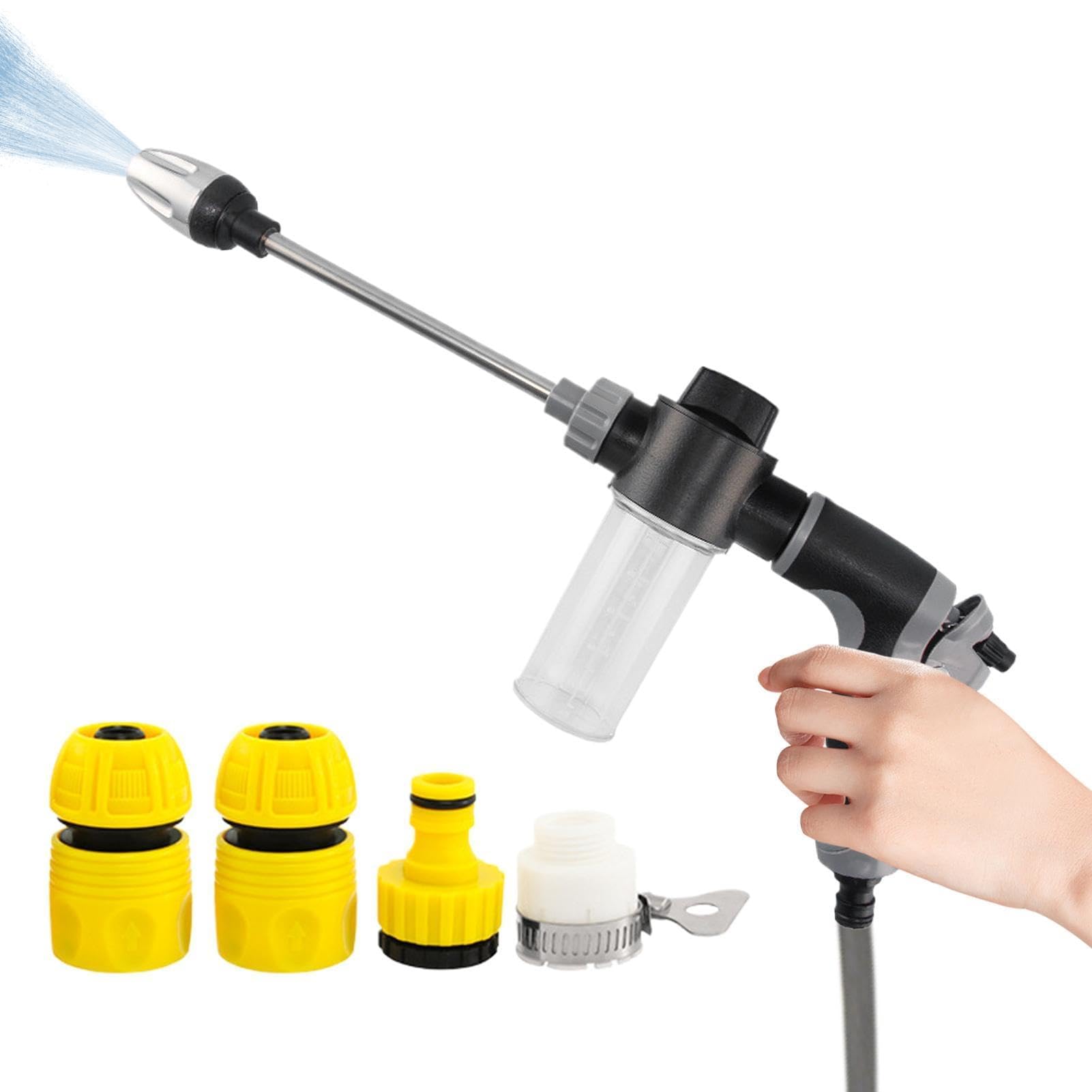 Muiltvoe Portable Pressure Washer | 360 Rotation Adjustable Rust Resistant Water Sprayer,Handheld Hose Sprayer Nozzle,for Car Washing Gardening Cleaning Yards Home Balcony Patio Garage