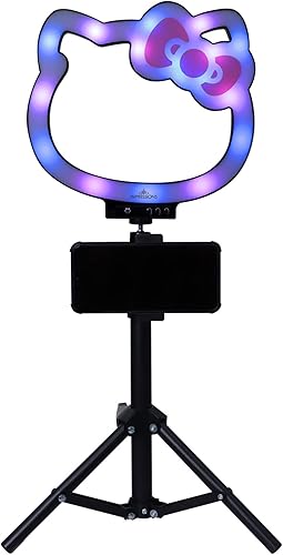 Miniatura 4 de Impressions Vanity Hello Kitty - Anillo de luz RGB de 10 pulgadas con soporte y soporte para teléfono, luces LED para selfies con modos de color