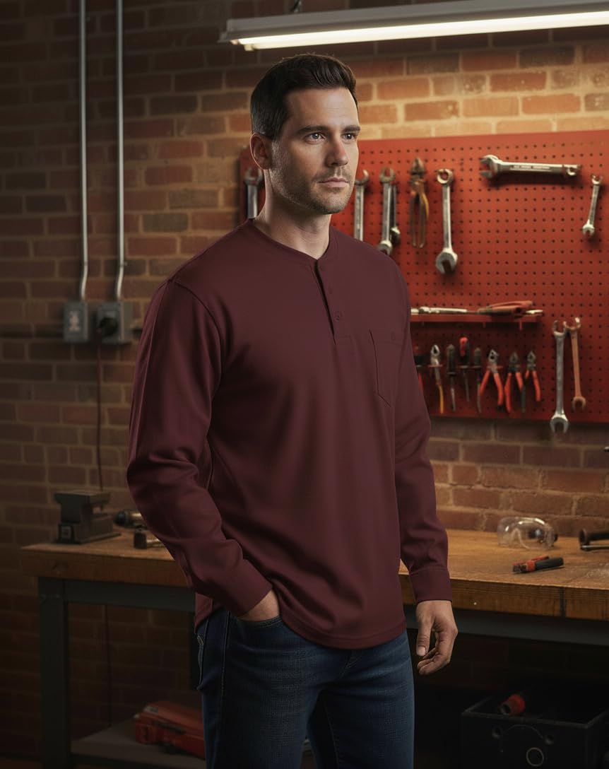 Flame Resistant FR Henley Style T-Shirts
