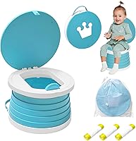 Vista 9 de Asiento de entrenamiento de bacinica portátil para niño para viajes, silla de entrenamiento de bacinica para niños con bolsa de viaje, bacinica