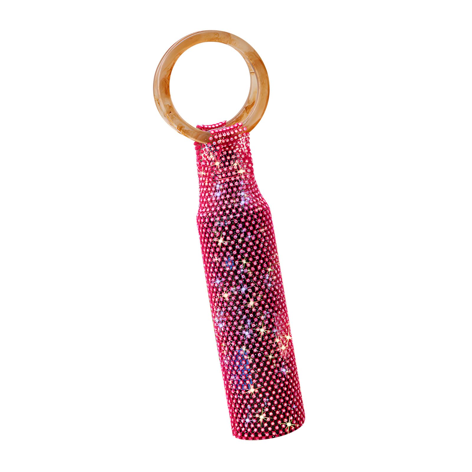 Elnwnnkc Glittering Handcrafted Wine Carry Bag with Decorative Embellishments Fits Standard 750ml Bottles Elegant Bottle Bag