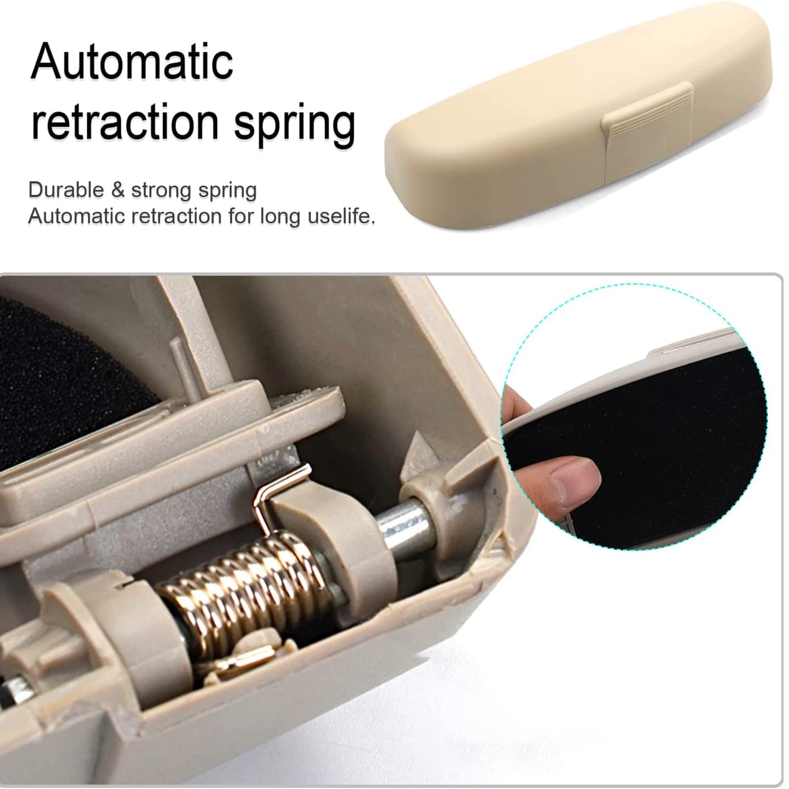 per Lexus NX 200 300H 2015-2022 Custodia Occhiali da Auto, ABS Porta Occhiali da Sole Portaoggetti Visiera Auto Scatola Organizer Interni Accessori,CBeige