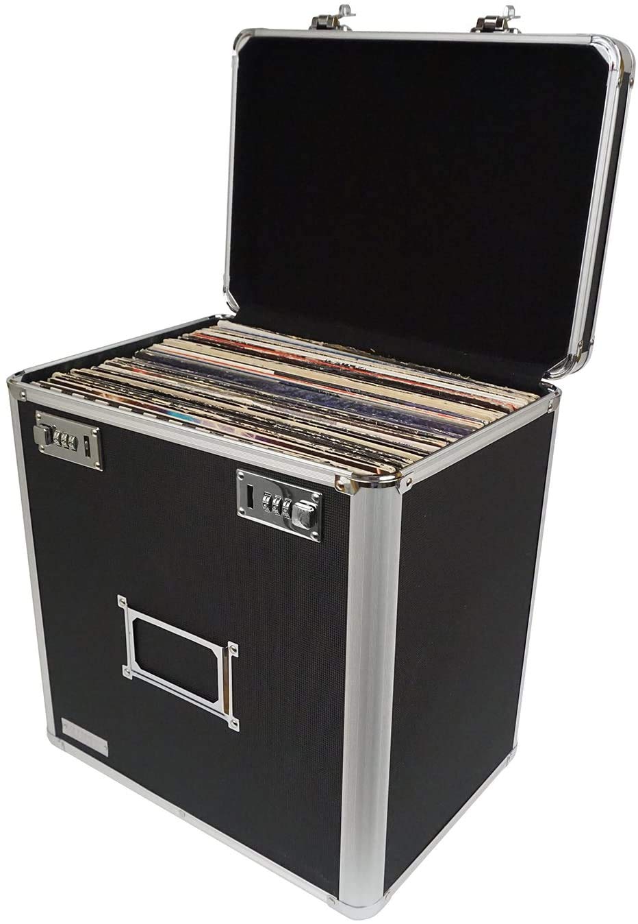 Vaultz - Custodia per dischi in vinile, capacità di 50 record, design a Led Zeppelin