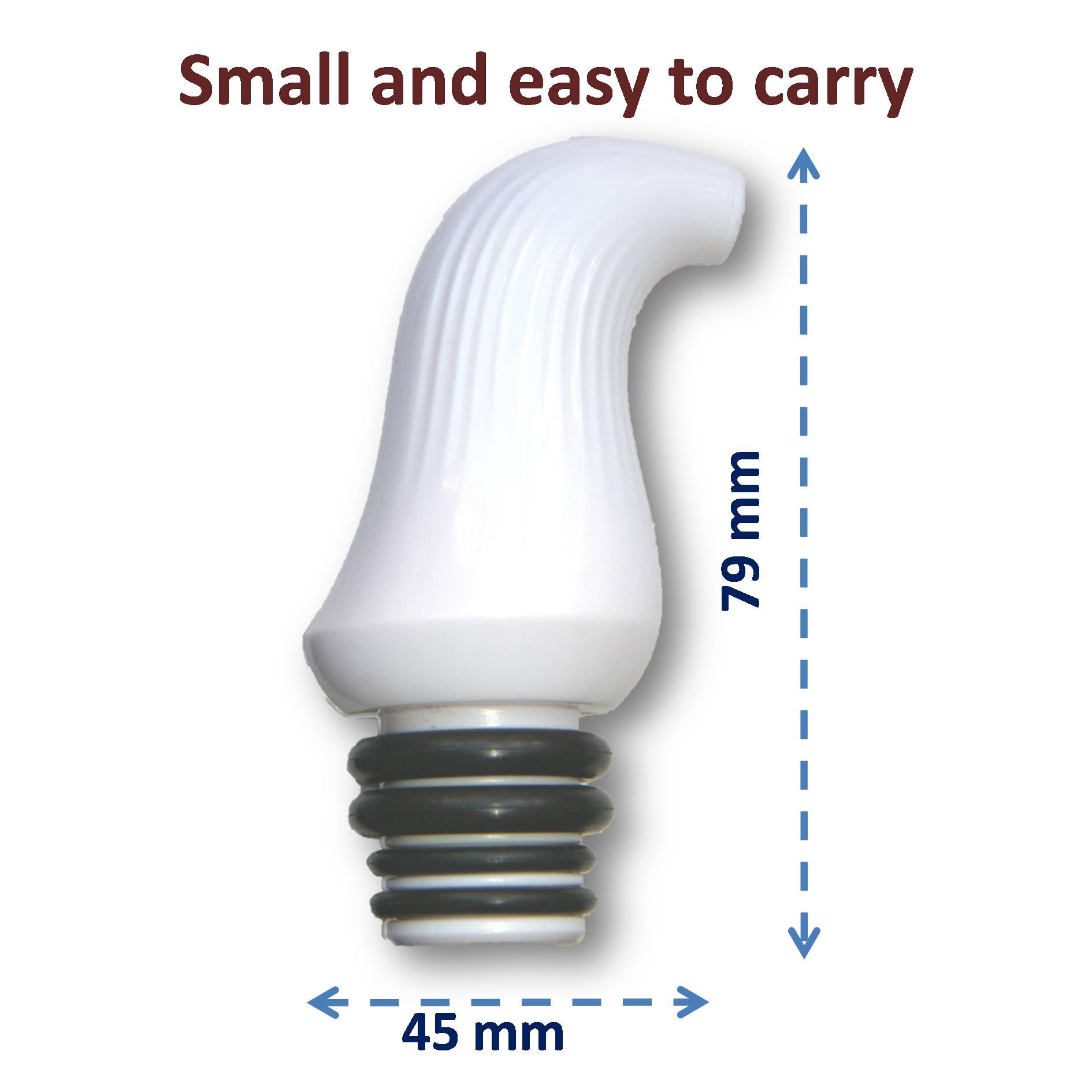 Bidet da viaggio portatile |Spruzzatore doccetta pulizia igienica wc | Doccino campeggio, camper | Post parto e cura bambino | Emorroidi, mestruazioni, prurito intimo, lavaggio anale. Bianco