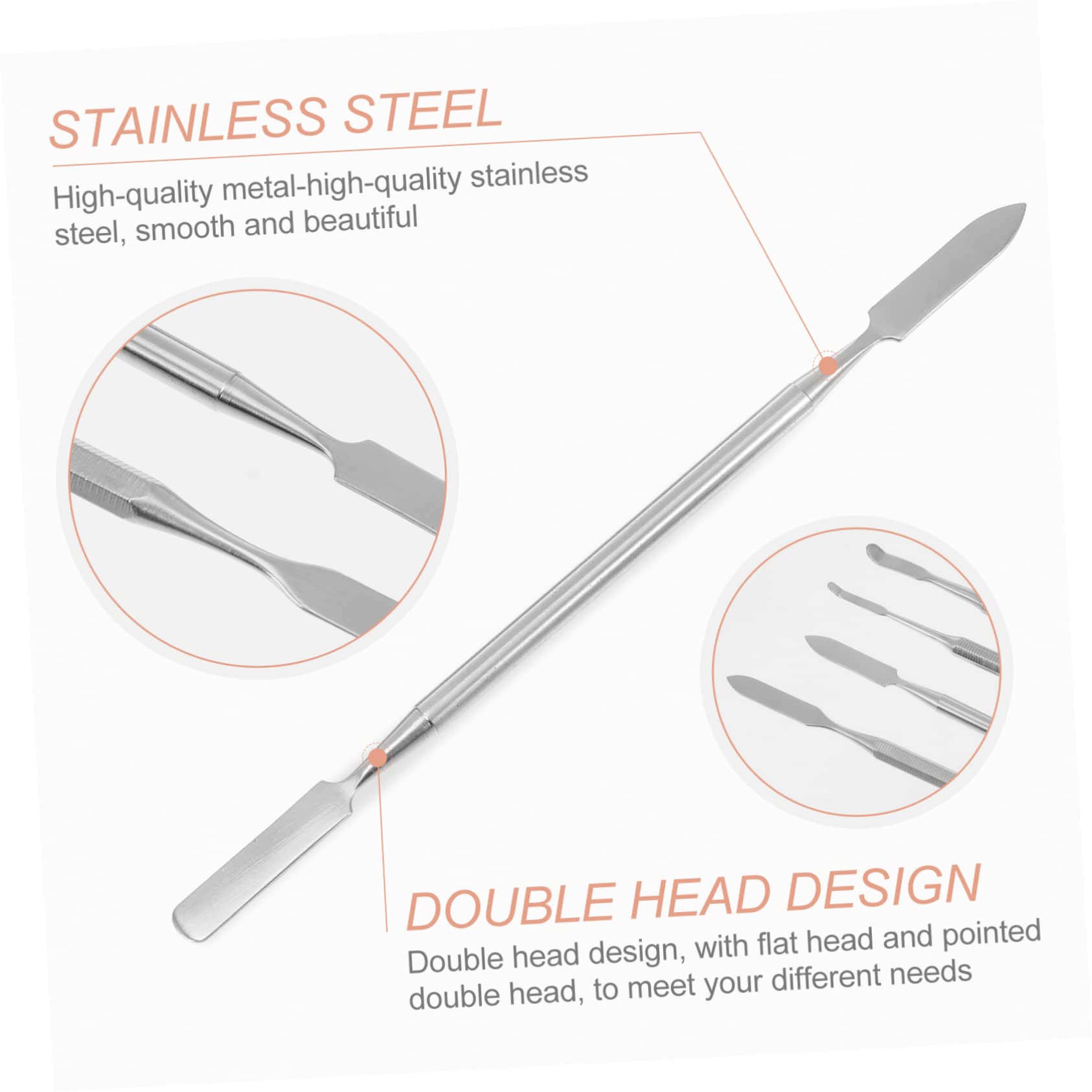 Housoutil 12 Piezas cuchillo de paleta kit de maquillaje espátulas cosméticas varilla de acero inoxidable palo de mezcla de manicura clavo Herramientas de maquillaje cosmético