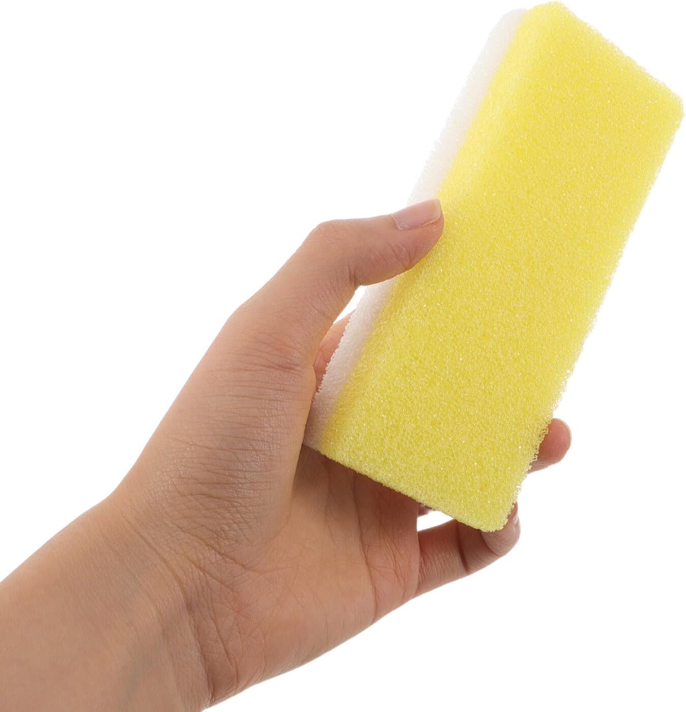 10pcs Double-Sided Yellow Pu Foot Pumice Stone Callus Remover Foot Scrubber for Dead Skin Exfoliation Pedicure Tools for Home Shower Use