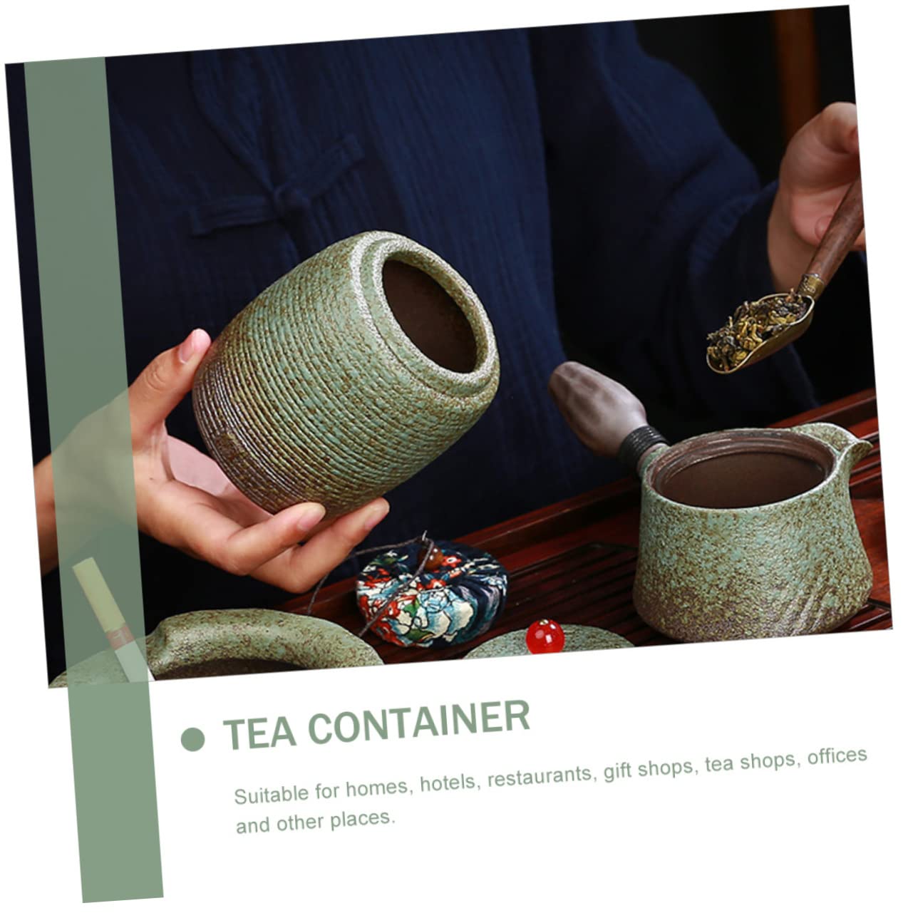 Ceramiczny słoik na herbatę, zbiornik do przechowywania Pojemnik podróżny Chiński marynaty Szczelny pojemnik kawę Pojemniki cukier Ceramiczne