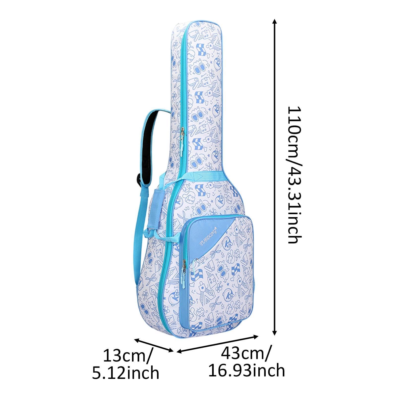Funda para Guitarra, Funda para Bajo Eléctrico, Funda Portátil Gruesa de Oxford con Asa Lateral, Caja de Almacenamiento para Guitarra Acolchada Gruesa, Azul
