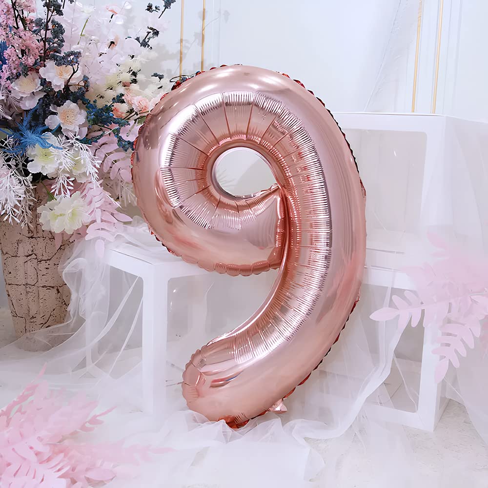 Foil Globo Número 5 Azul 40" (101cm), Inflable Helio o aire, Gigante Numeros 0-9, 10-19, 20-29, 30-100, Grande Globos Decoración para La Boda Aniversario y Cumpleaños Fiestas — view 46