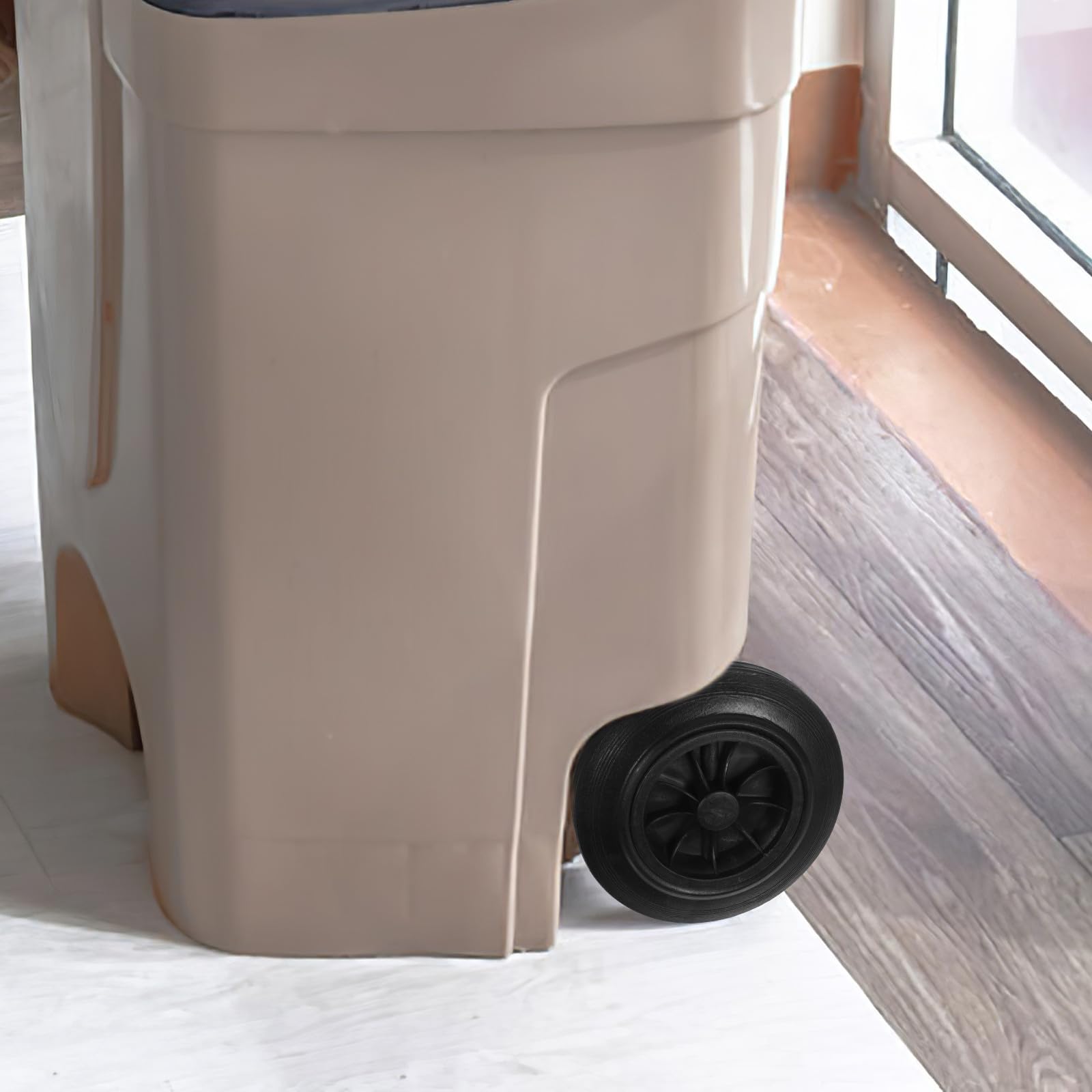 Alipis Repuestos de Ruedas para Contenedores de Basura Sanitario 240L, de Material Plástico y Caucho, Accesorios para Facilitar Limpieza y Transporte