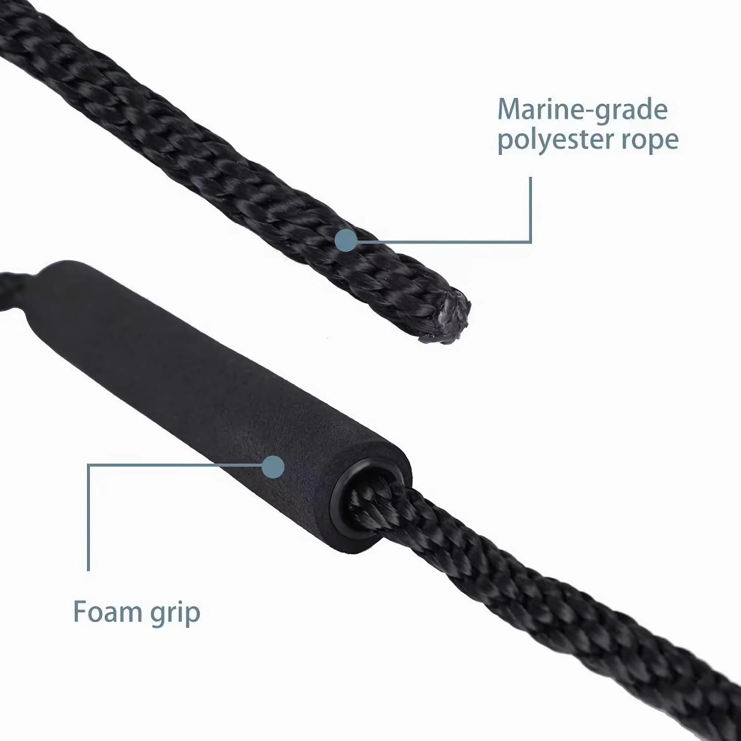 2 Pack Cooler Replacement Handles Rope，Compatible with YETI Tundra & RTIC Coolers，Fit for YETI Replacement Handles Cooler Rope Handles, Black