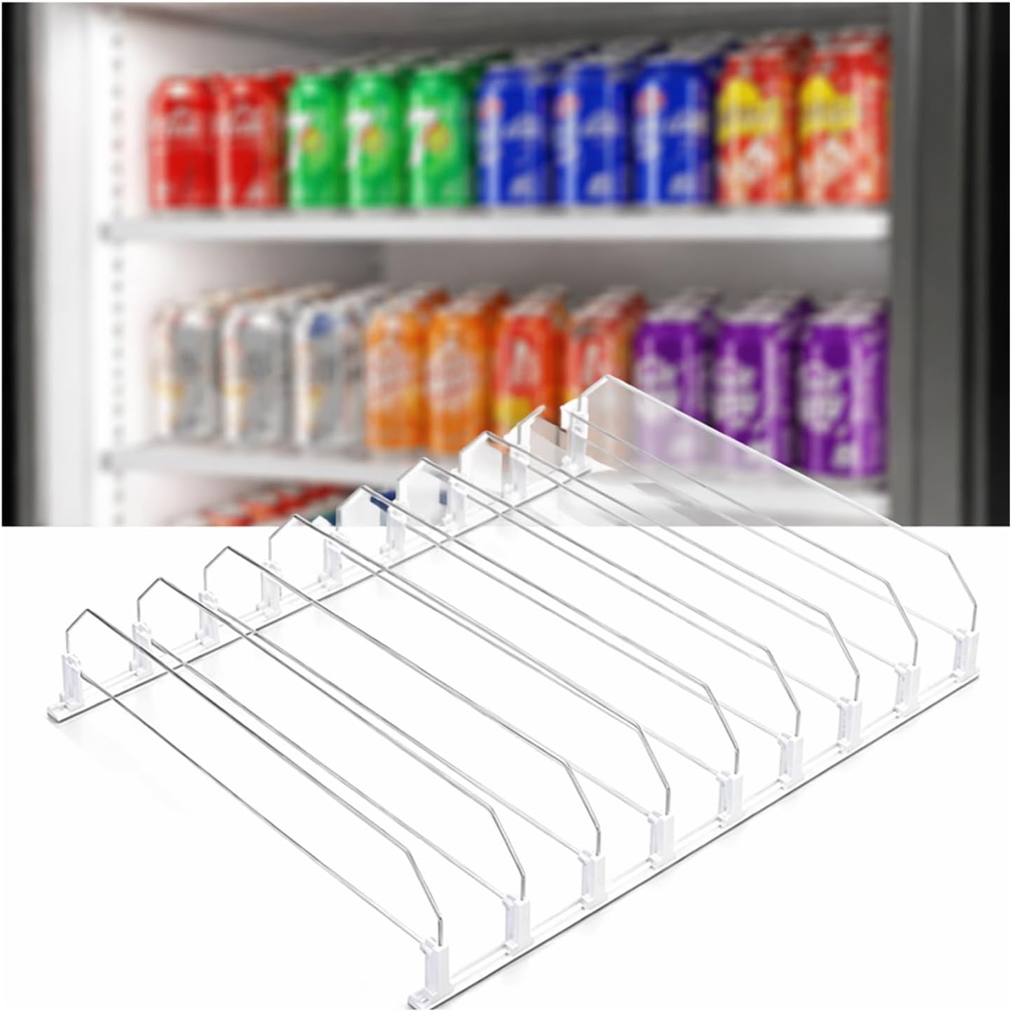 Adjustable Freezer Divider Rack - Wire Shelf Organizer for Refrigerator Storage, Space-Saving, Sturdy Design, Easy Installation, Kitchen & Pantry Essential
