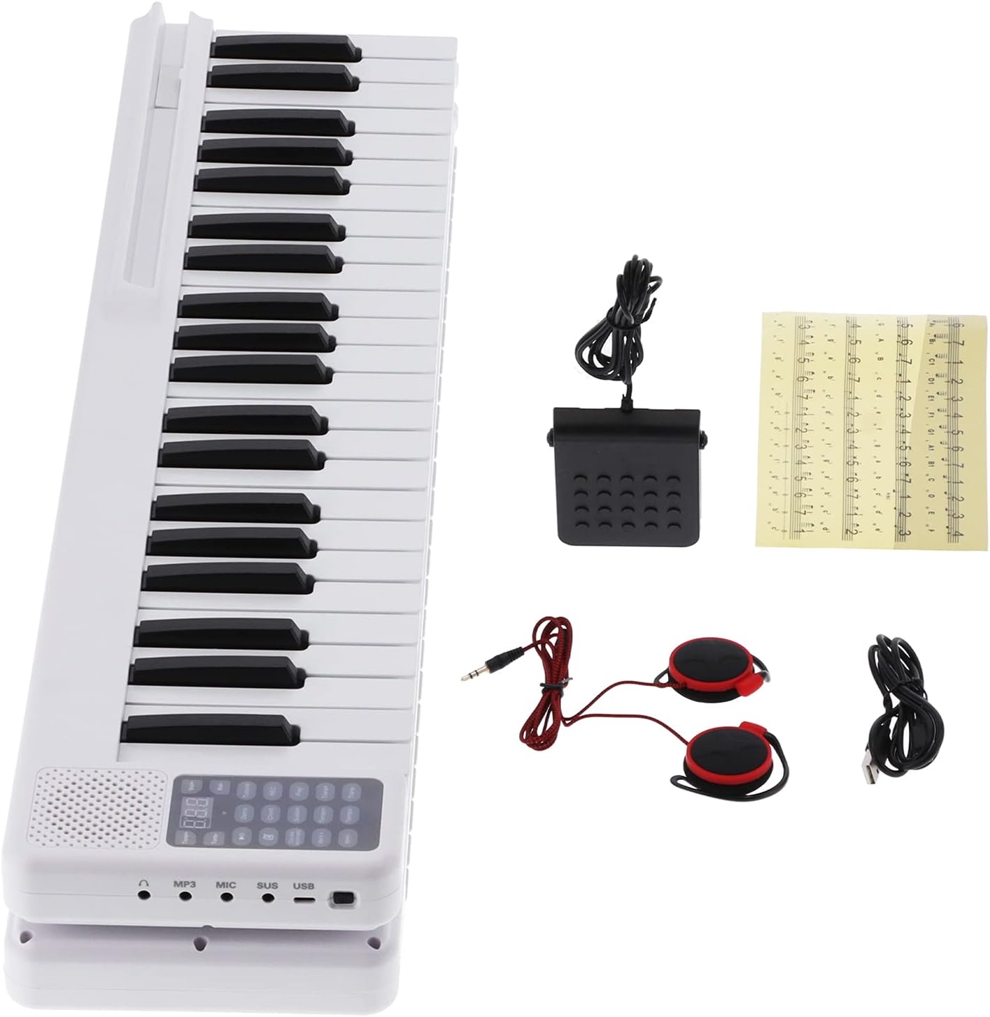 88 Key Standard Keyboard Piano, Folding Electric Piano Keyboard