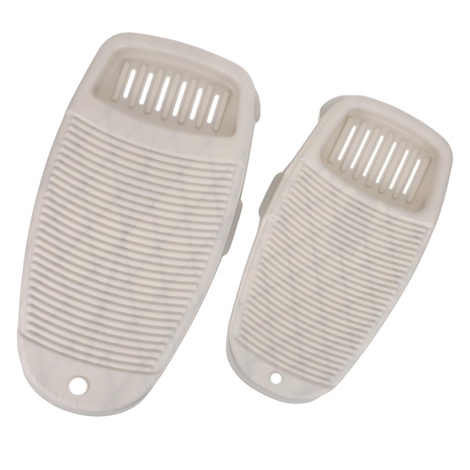 2 Stück Tragbare Waschbretter aus Kunststoff für Handwäsche | Ergonomische Form, Rutschfeste Struktur, Platzsparend Verstaubar, für Waschbecken und Reise