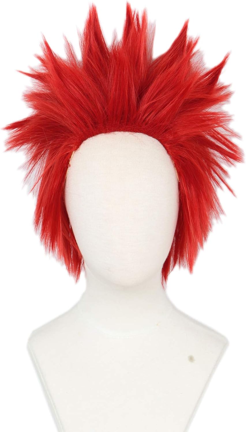 Linfairy Short Red Anime Cosplay Wig Halloween Costume Wig Amazon.co