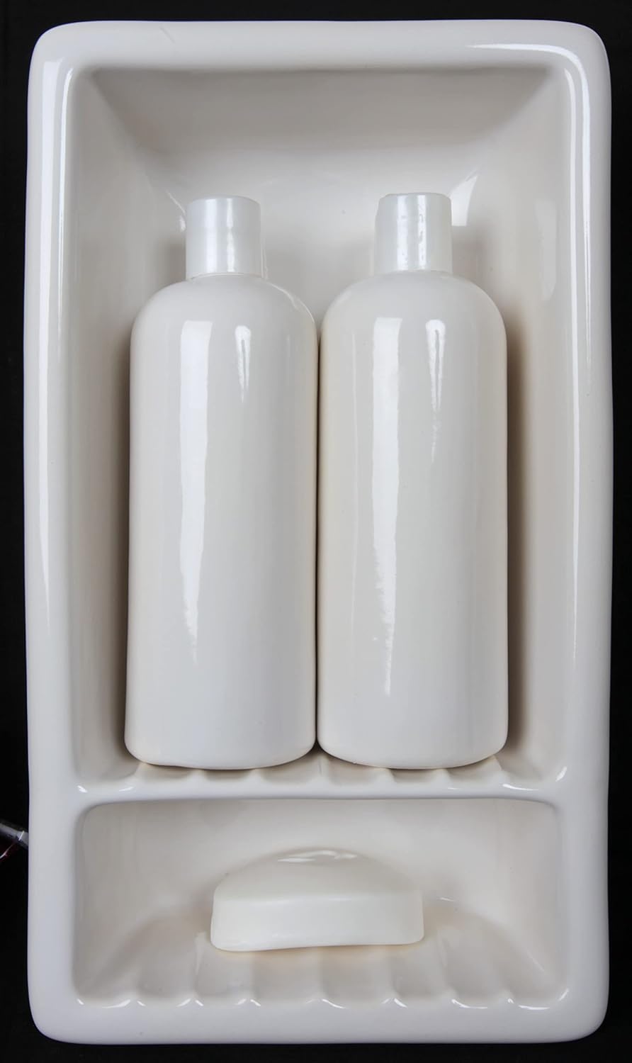 Holds Most 32 oz Shampoo, Conditioner Bottles, Soap Holder L2_AB