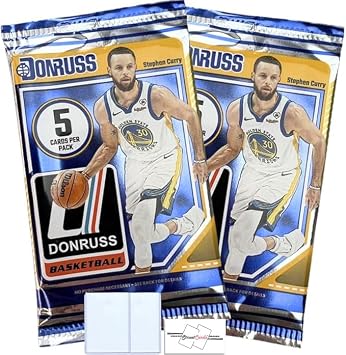 2-Pack LOT of 2024-25 Donruss Basketball Gravity Packs with 5 Trading Cards Per Pack 10 Total Cards + 2 Toploaders + StreetCards Magnet!