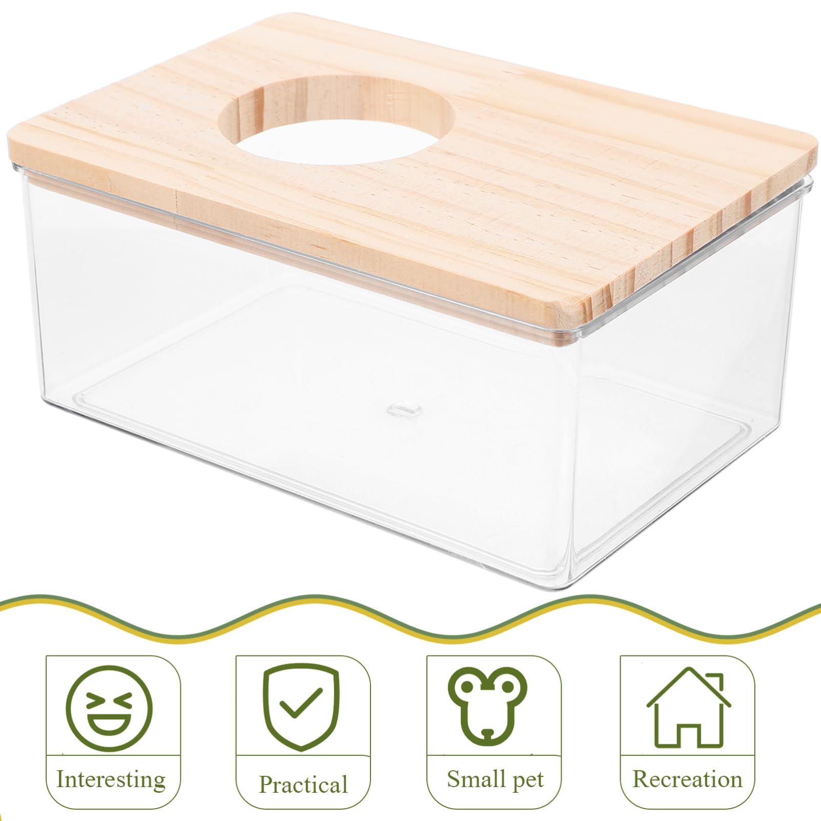 TOYANDONA 2 Stück Transparente Acryl Sandbadeboxen für Hamster und Meerschweinchen Leichte und Glatte Oberfläche für Zuhause und Heimtierbedarf