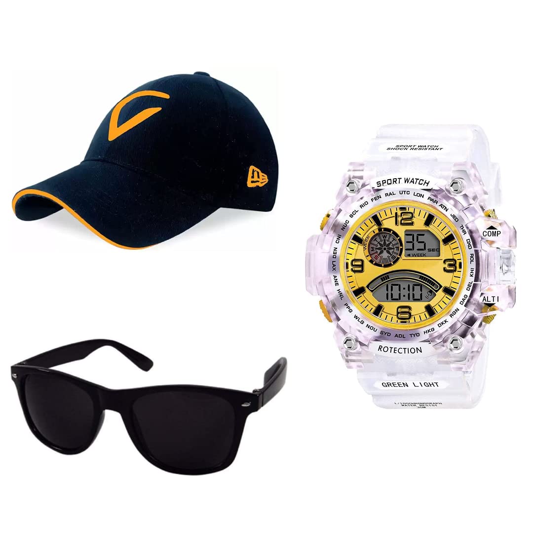 See full amazon price history chart for UNEQUETREND Digital Sports Watch, Multi-Functional Watch for Boys & Men with Cap and Goggle, Combo Pack of 3-WCS-2640- Yellow UNEQUETREND Digital Sports Watch, Multi-Functional Watch for Boys & Men with Cap and Goggle, Combo Pack of 3-WCS-2640- Yellow (B09SL7T2BV) Amazon Price History, Amazon Price Tracker