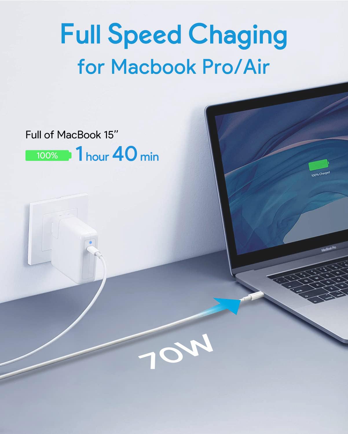 Amazon.com: Mac Book Pro Charger, 70W USB C Charger Power Adapter