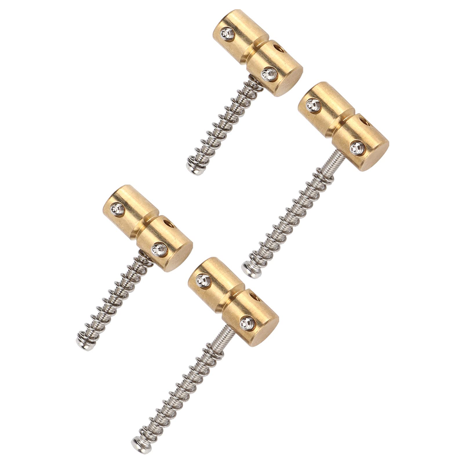 4Pcs Bass String, Saddle 4?String Brass Bridge Set B Kit Replacement Bridges & Parts Accessory for Electric Part Gold