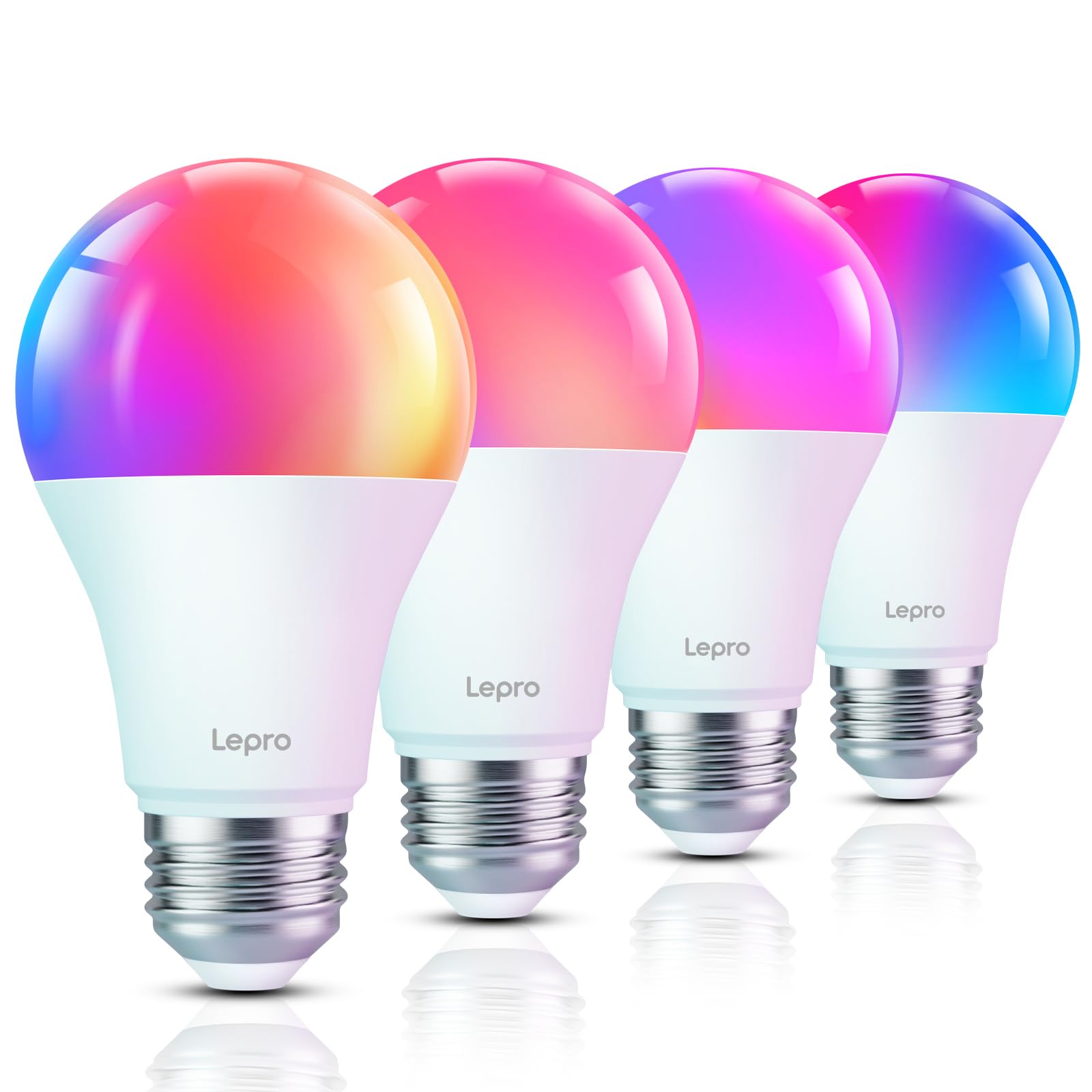 Amazon | Lepro AI スマート電球 B1 led e26 60W形 4個 Alexa対応 Wi