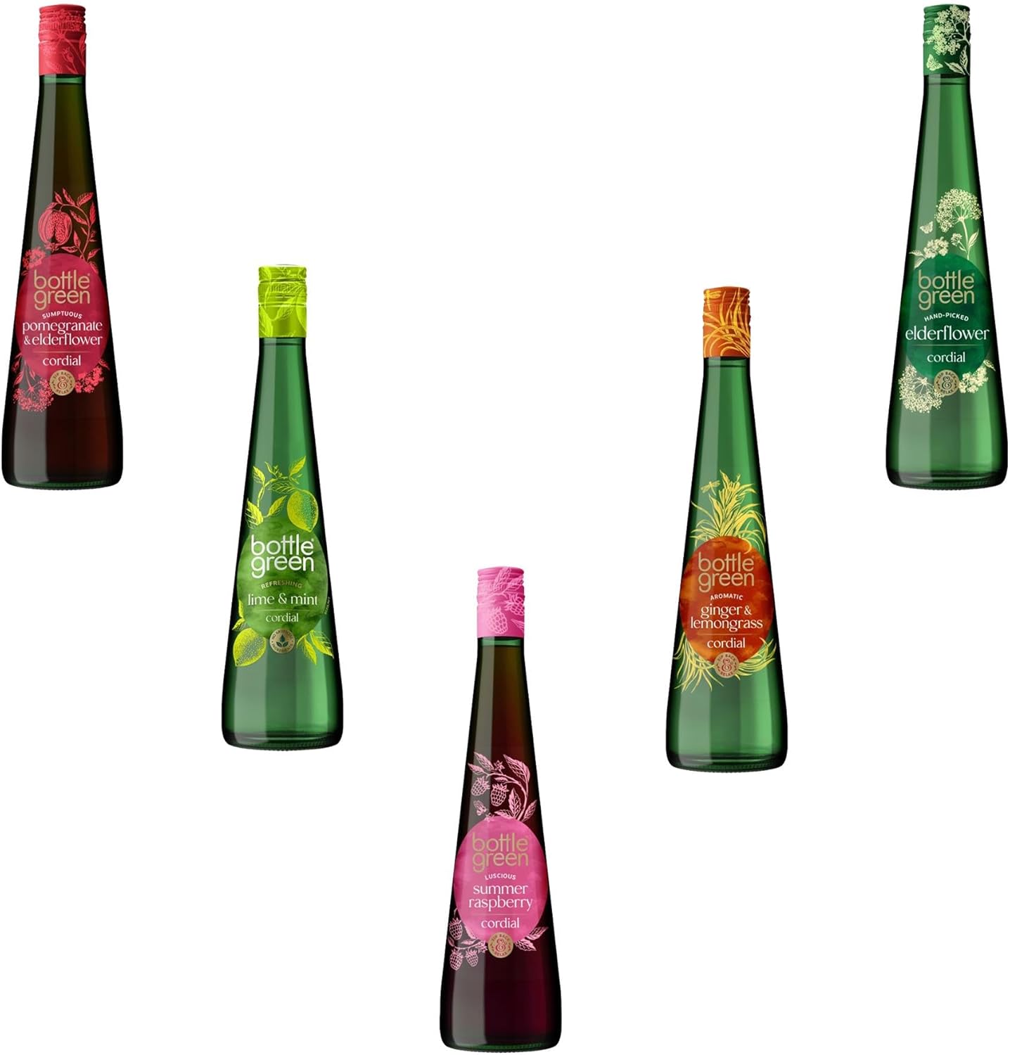 Bottle Green Cordial Pick N Mix Choose From Bottle with 5 Flavours