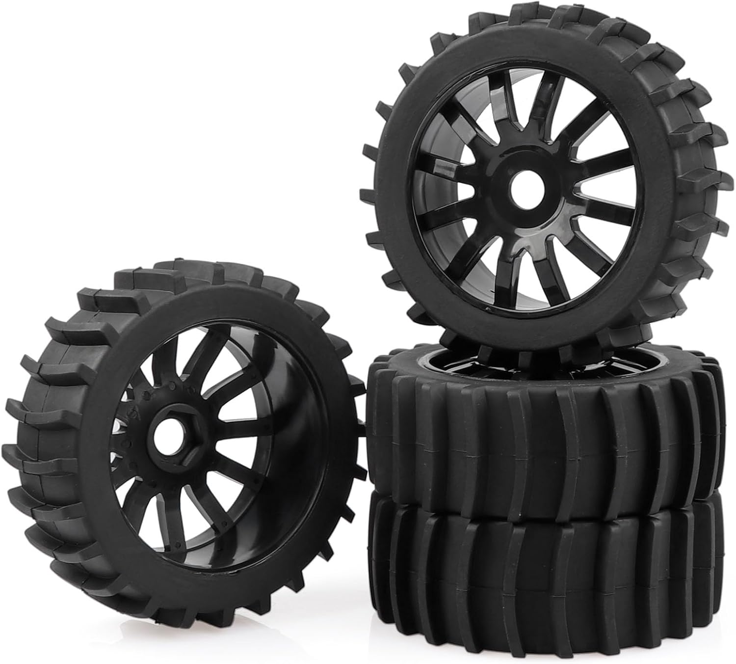 Amazon.com: AIMROCK 4PCS 1/8 RC Buggy Paddle Tires Hex 17mm Wheels for ...