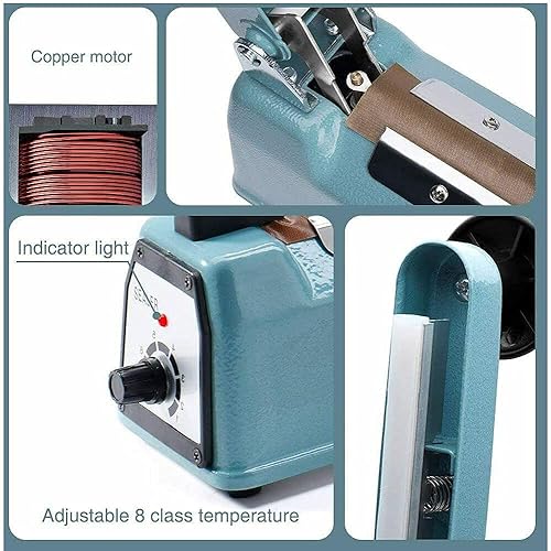 Miniatura 5 de Máquina de sellado térmico manual de 16 pulgadas, sellador de bolsas de calor, herramienta de cierre de bolsa de plástico de tubería de polietileno,