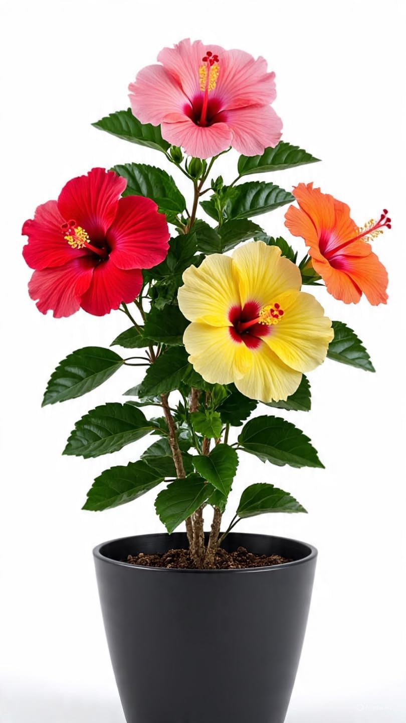 ALL SEASON LIVE GUDHAL PLANT IN POT | 12 MONTHS FLOWERING HIBISCUS PLANT | Tropical Hibiscus, Japa, Jaswand, Semparuthi | Ideal For Home Garden balcony Flower Plant for Home Garden | Pack of 1-image-11
