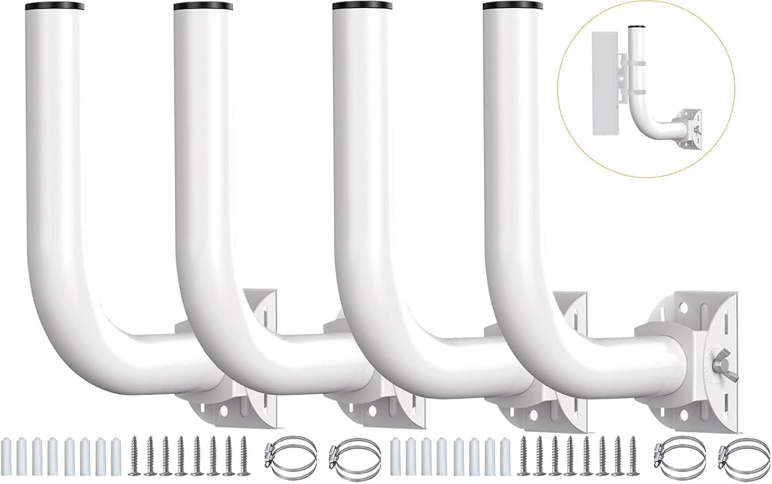 Networks Pole Mount Bracket, Universal 150° Adjustable Pole & Wall Mount for Ubiquiti Networks Unifi Access Point, Outdoor Point-to-Point WiFi CPE Client Bridge (4-Pack)