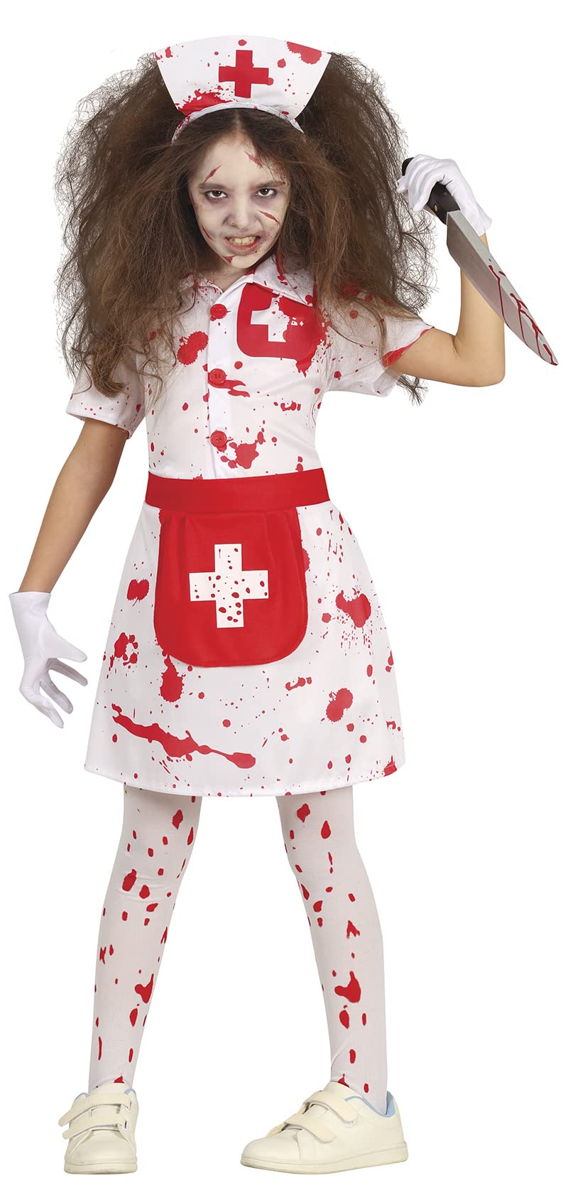 FIESTAS GUIRCA Disfraz de Enfermera Zombi - Enfermera Sangrienta - Disfraz Niña Halloween