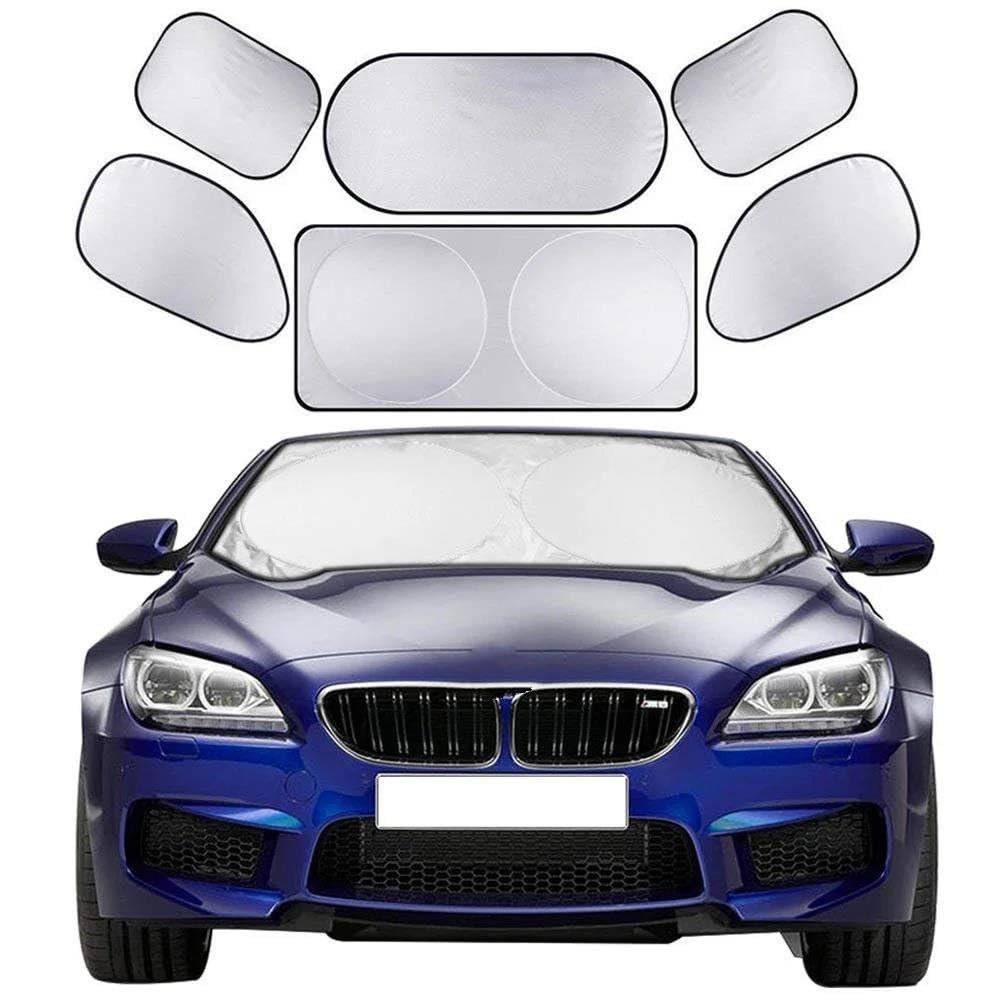 6 Pezzi/set Copri Parabrezza Auto Protezione Per Finestrini Parasole Anteriore Posteriore Laterale Pieghevole Parasole Per Finestrini Laterali Auto