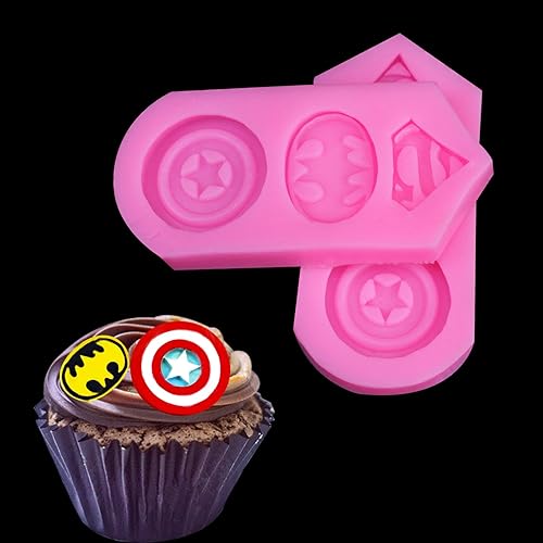 Miniatura 3 de Molde de silicona de superhéroe, 2 moldes para fondant, moldes de caramelo y chocolate