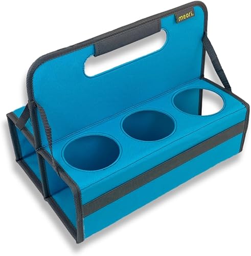 meori Transportador de bebidas reutilizable, portador de tazas para llevar, plegable, portador de café con asa, organizador portátil para bebidas
