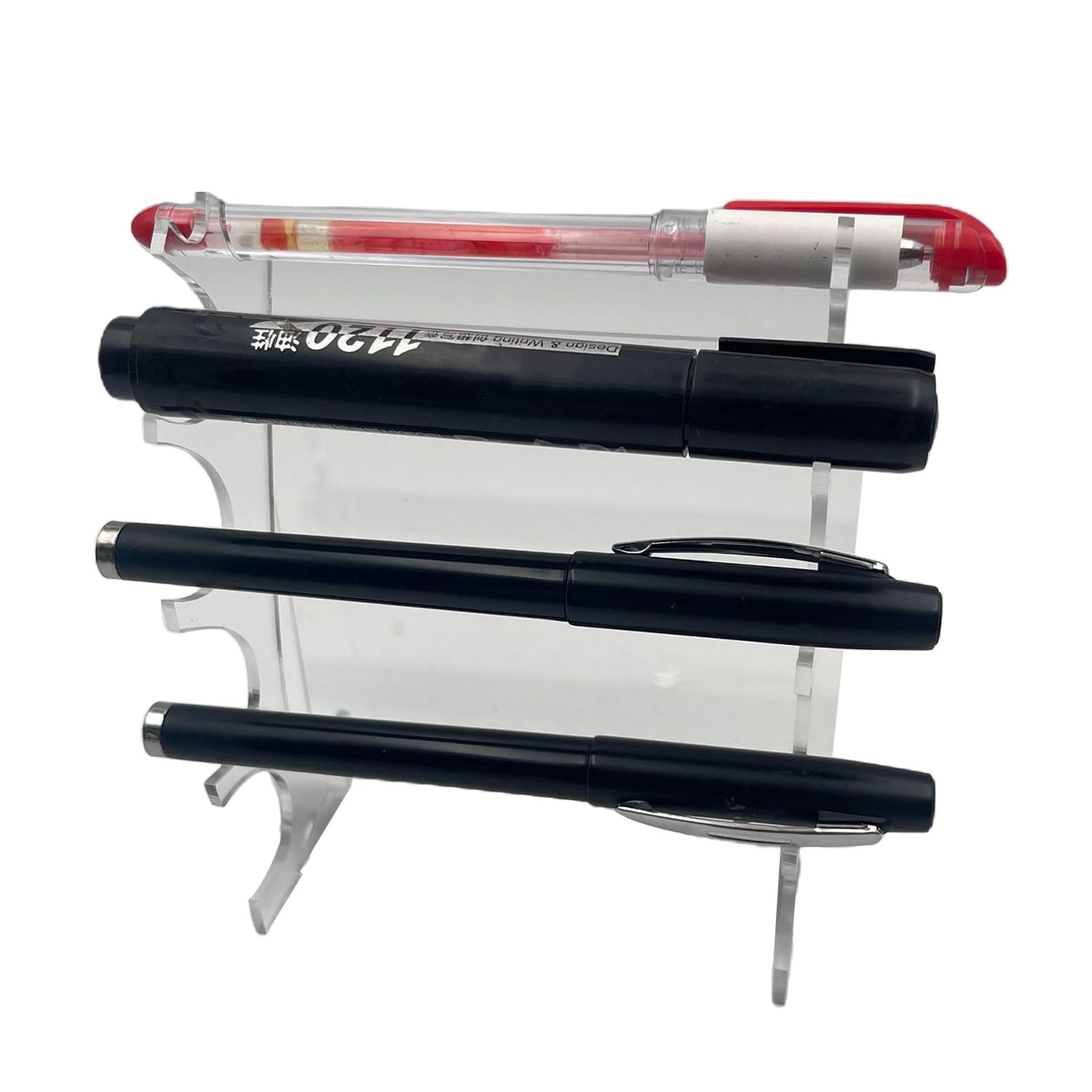 2/8 pezzi acrilico portapenne espositore multifunzionale porta pennelli cosmetici pennello rack penna a sfera organizer rimovibile