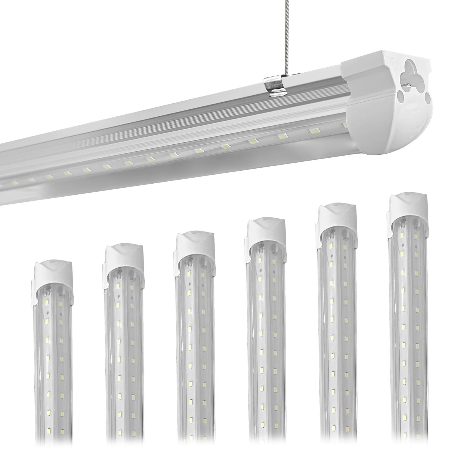 View 1 of **Only 5**FUQUN 8FT LED Shop Light 6-Pack