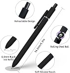 UIXJODO 6 Pcs Gel Pens 0.5mm Quick Dry Black Ink Pens Fine Point Smooth Writing Pen, Cute Office and School Supplies Gifts for Women Teacher Students (6 Pcs Black White Grey Silver)