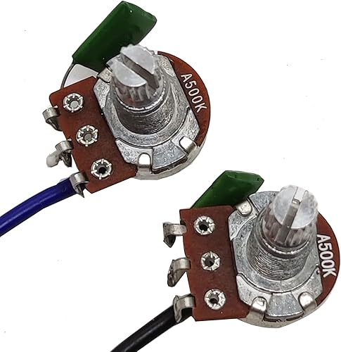 Miniatura 4 de Rikavim Kit de arnés de cableado para guitarra eléctrica con 2 ollas A500k B500K (2 volúmenes 2 tonos 1 Jack) y 1 interruptor de palanca de 3 vías