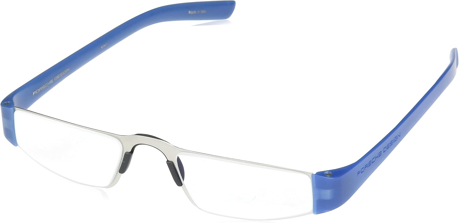 Porsche Design P8801 Iconic Reading glasses (N - Silver , Blue, 1.00, multiplier_x)