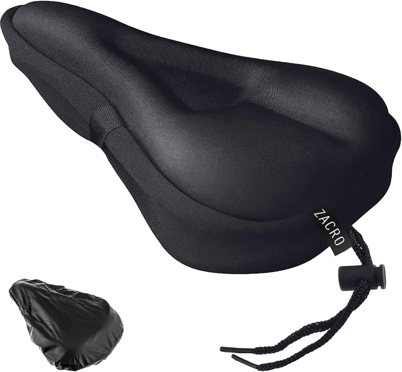 Zacro Bike Seat Cushion Cover - Gel Padded Bike Seat Cover for Men Women, Extra Soft Exercise Bicycle Seat Compatible with Peloton, Outdoor & Indoor