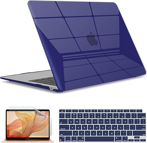IBENZER Compatible con MacBook Air de 13 pulgadas 2022 2021 2020 M1 A2337 A2179 A1932, carcasa rígida y cubierta de teclado y película de pantalla