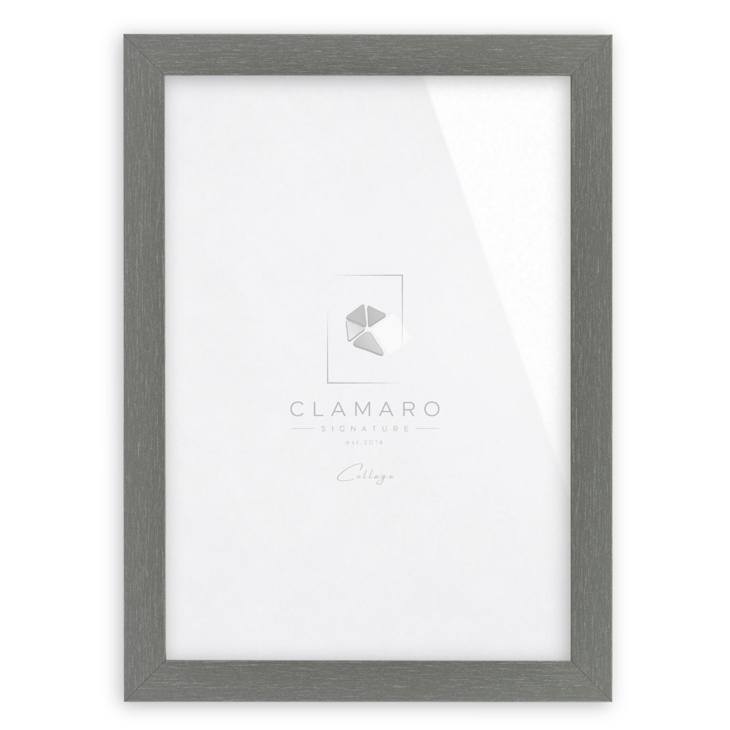 Clamaro Cornice Multipla Collage, Grigio Acciaio, MDF, 41 x 31 cm