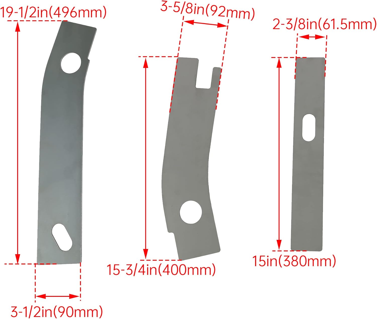 ECOTRIC 6 pc Frame Repair Rusted Shackle Weld Plates Compatible with 1986-1995 Jeep Wrangler YJ Rear